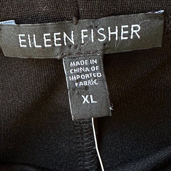 NWT Eileen Fisher Black Rayon Ponte Knit Pants with Ankle Zippers - X-Large - Picture 3 of 9